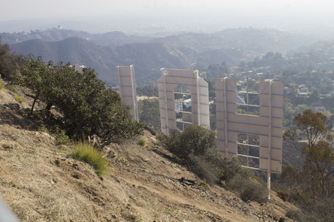 Rear of Hollywood Sign